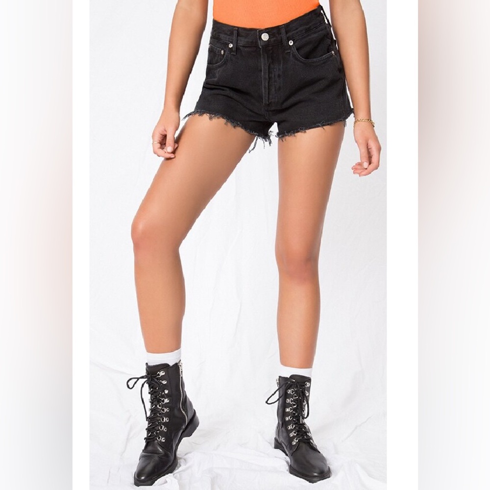 Agolde Black Jean Shorts
